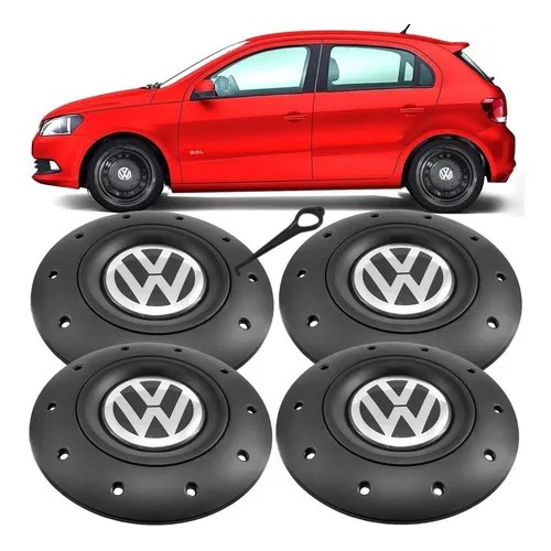 Jogo Calota Centro Roda Ferro Vw Amarok Aro 13 / 14 / 15 Gol G3 2000 2001 2002 2003 2004 2005 G4 G5 09 2010 2011 2012 G6