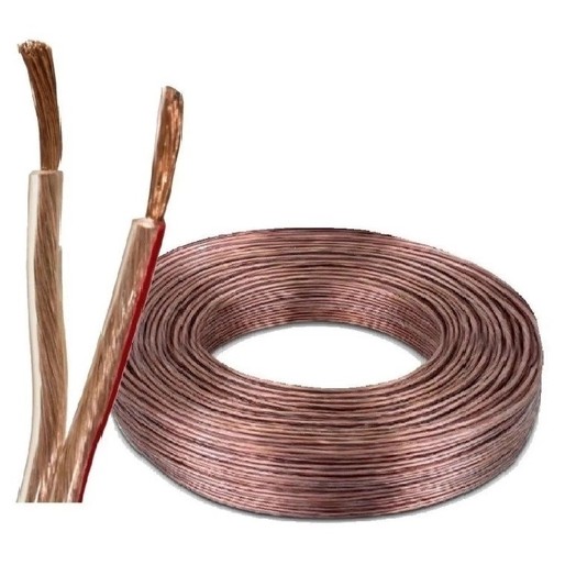 Rolo 25 Metros Fio Bicolor Paralelo Cristal Instalação Som Automotivo / Residencial Sonorização Home Theater 2 X 0,75mm