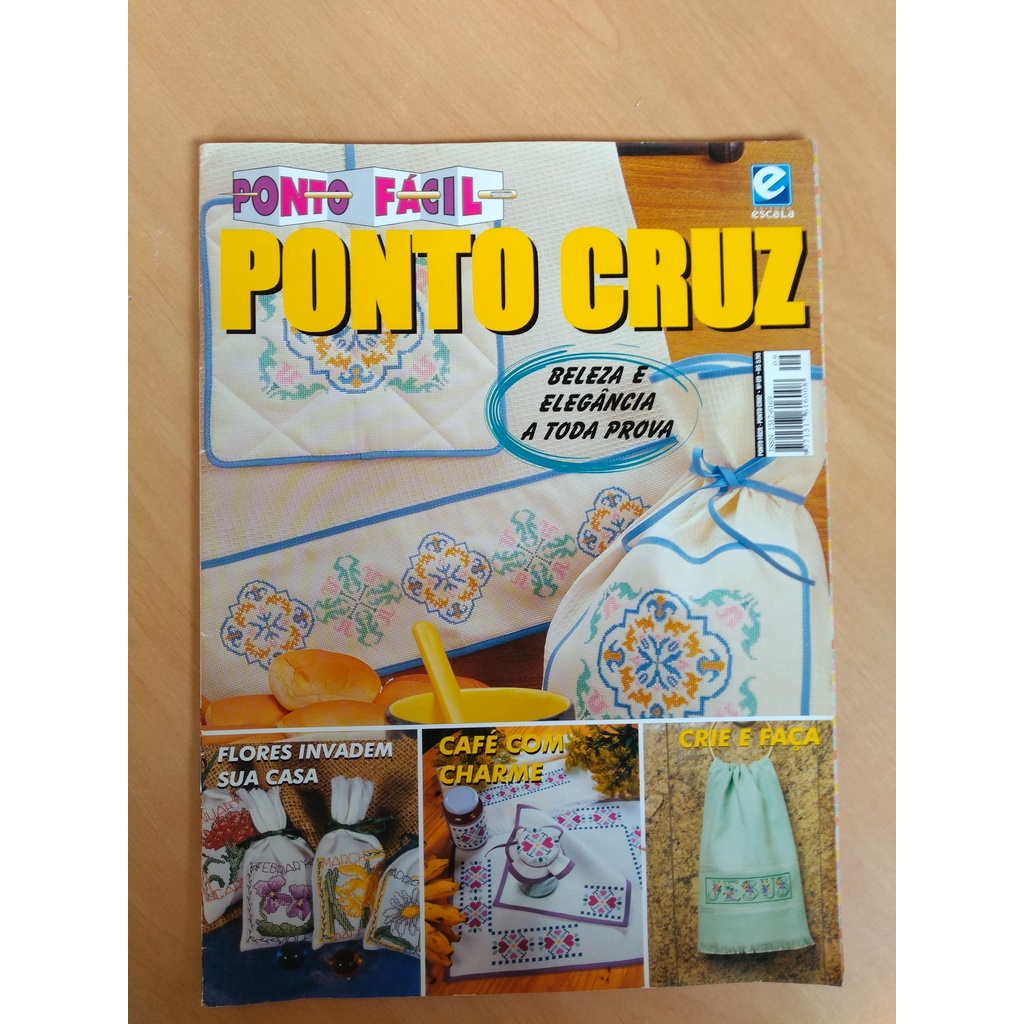 Revista Fácil 9 Ponto Cruz Bordado Decoração Toalha 490r