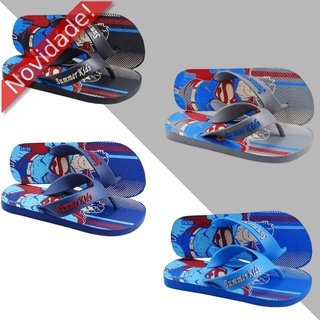 Chinelo Criança Infantil Juvenil Confortável Menino Super Man