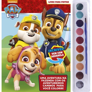 Patrulha Canina Livro para Pintar com Aquarela em Oferta na Shopee