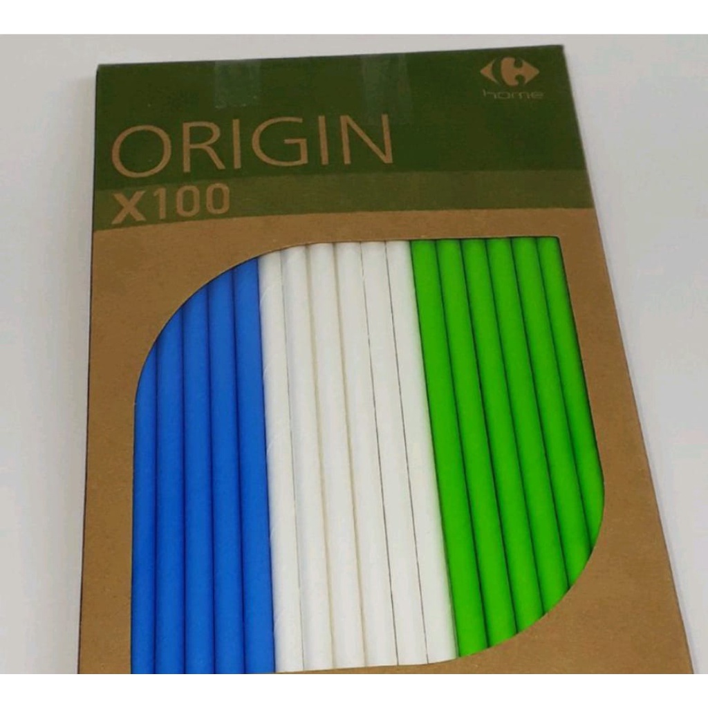 Canudos de Papel Lisos Carrefour c/ 100 unidades