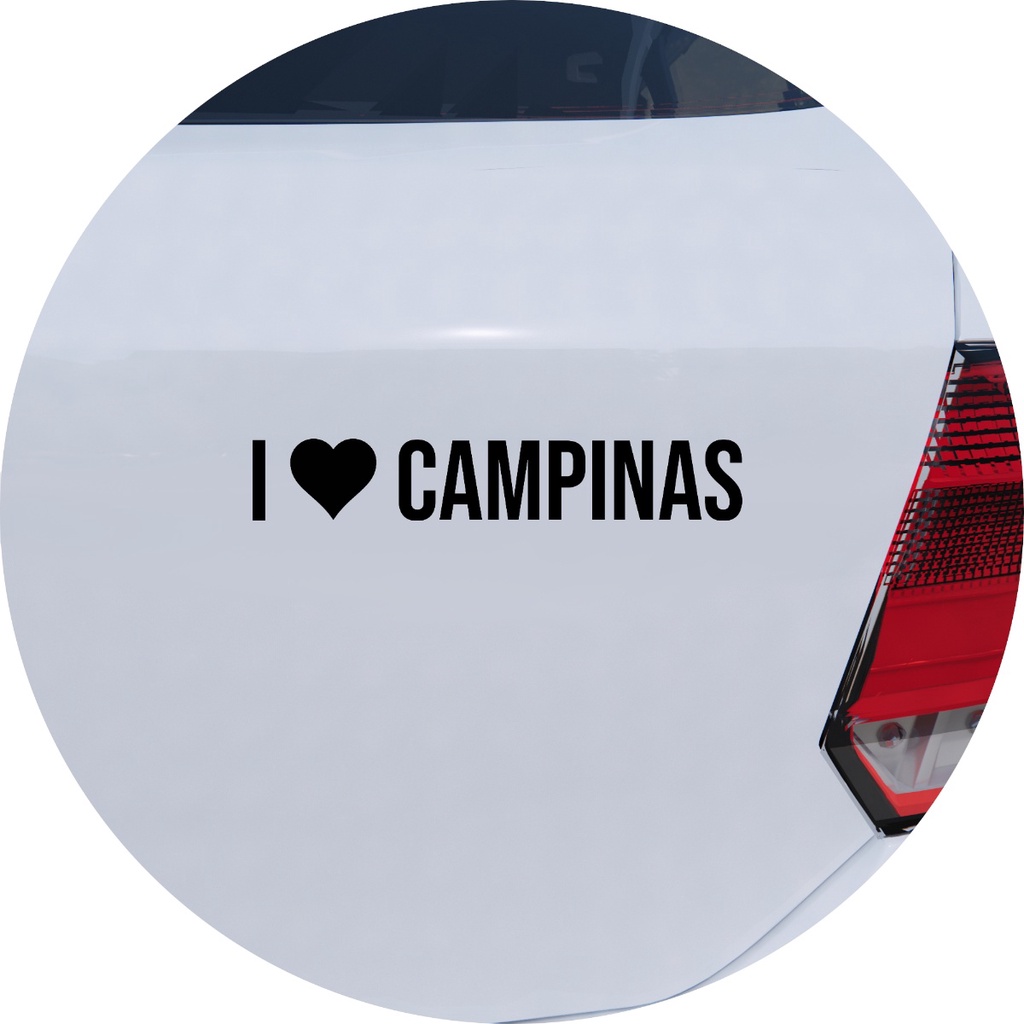 Adesivo de Carro Eu Amo Campinas - I Love Campinas