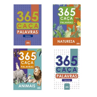 Kit com 4 livros - 365 Caça-palavras
