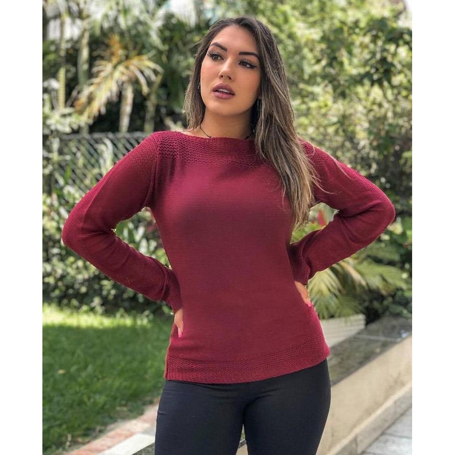 Blusa DE Frio Feminina Trico Tricot DE Manga Longa LANÇAMENTO coleção ...
