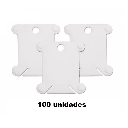 Plaquetas, Placas p/ Enrolar Linhas Plaquinhas  Plásticas  100 un