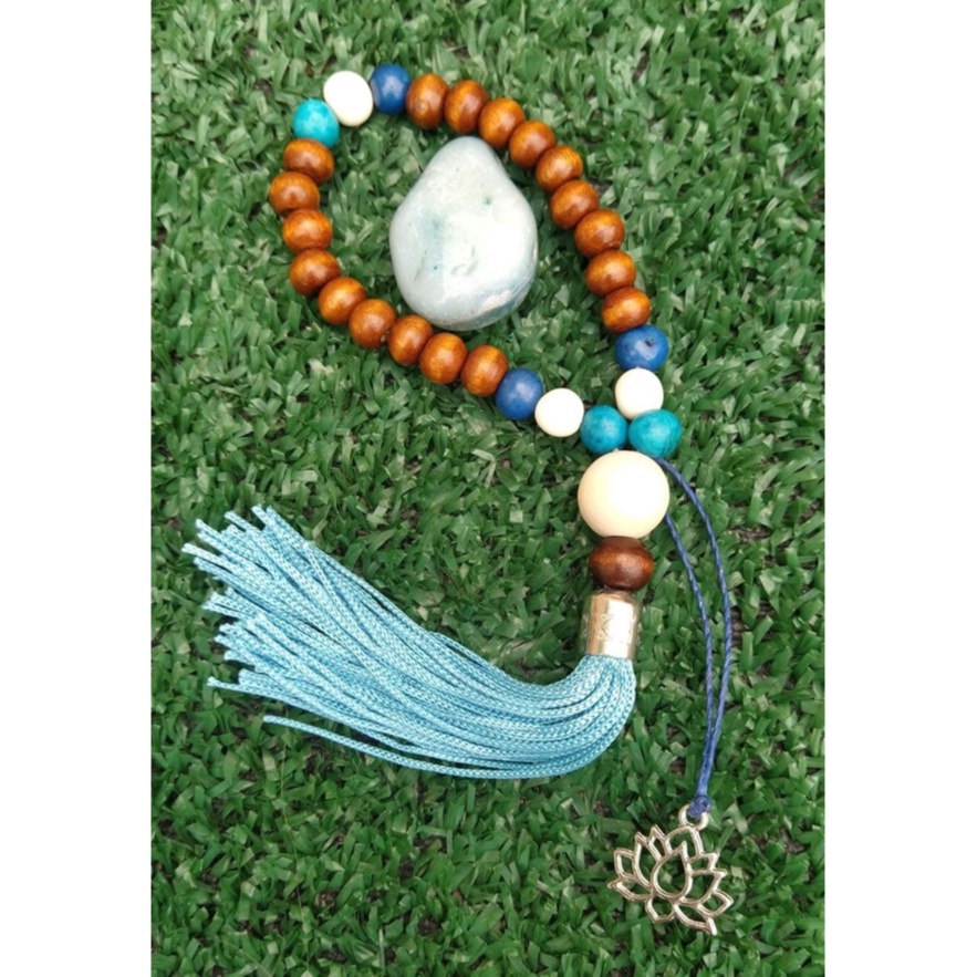 Imagem Pulseira Japamala 27 contas Ho'Oponopono Flor de Lótus