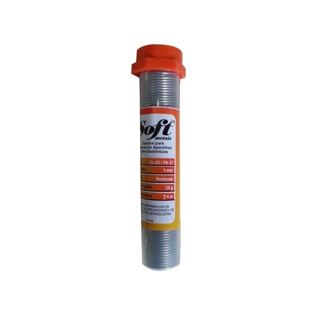 Tubo Estanho Para Solda 63x37 25 Gramas 1mm - 1037