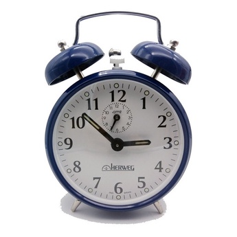 Despertador Mecânico Corda Campainha Retro Antigo Vintage Relógio Aço Som Alto Herweg Feito Em Aço .