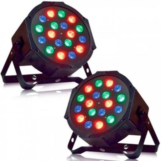 2 Canhão Refletor Led Par Rgb 36 Leds 3w Digital Shows Dmx Festas 604