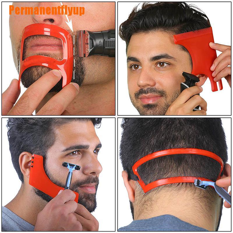 Permanenup > 2 / 3 / 4pçs Kit De Molde De Barba De Cabelo Masculina De Cabree Decote