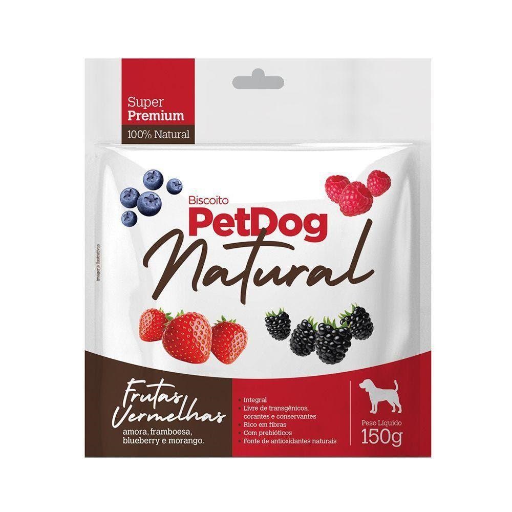 Biscoito Natural Pet Dog  Frutas Vermelhas 150g Ideal Para Seu Cachorro e Pets Benefícios Únicos