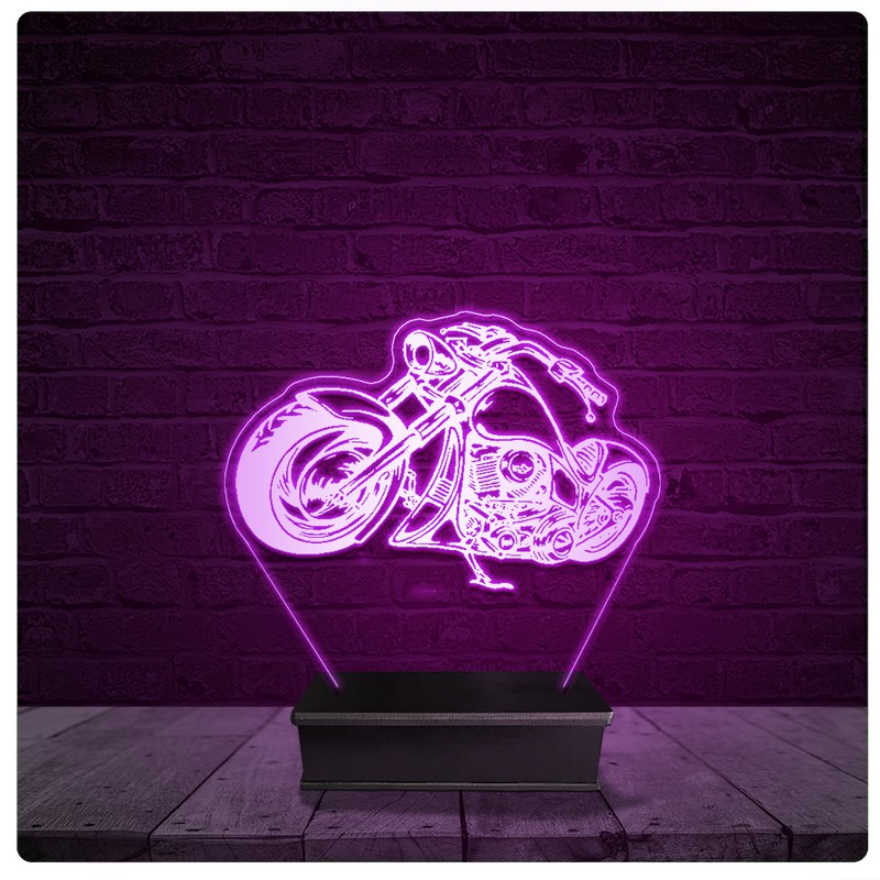 Luminária e Abajur Acrílico Led - Moto Custom Presente 10