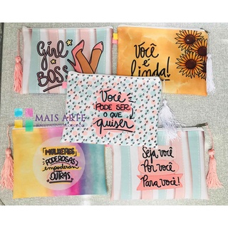 Necessaires kit com 5 unidades tema mulheres