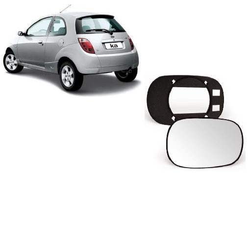 Lente Retrovisor Ford Ka 2003 2004 2005 2006 2007 Com Base