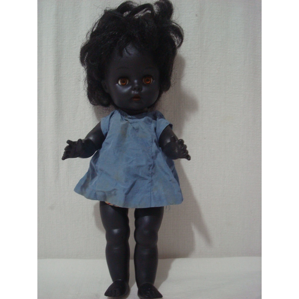 Boneca Antiga Negra Da Marca Piel Rose Anos 60