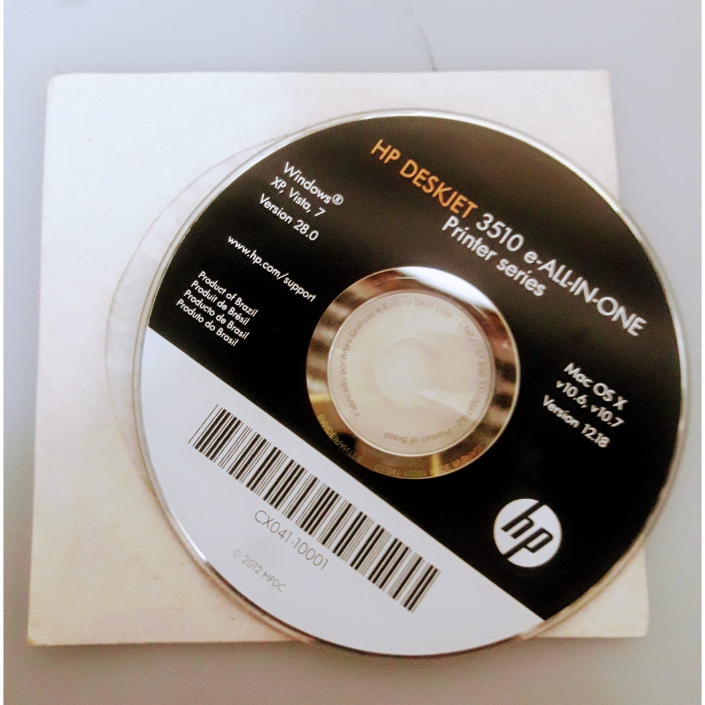 Cd Instalação P/ Impressora Hp Deskjet 3510 e-ALL-IN-ONE PÇ1044