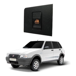 Botão Interruptor Vidro Elétrico Simples LED Ambar Para Carro Uno Antigo Fiorino 1985 - 2003 .