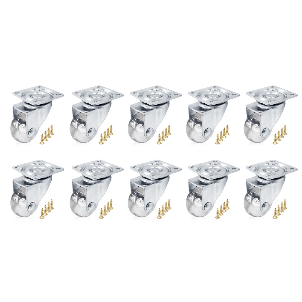 Kit 10 Rodízios Giratórios Para Móveis Rodinhas de Silicone Gel 35mm em Oferta na Shopee