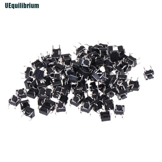 100Pcs 6x6x4,5mm Painel PCB Botão Táctil Momentário De