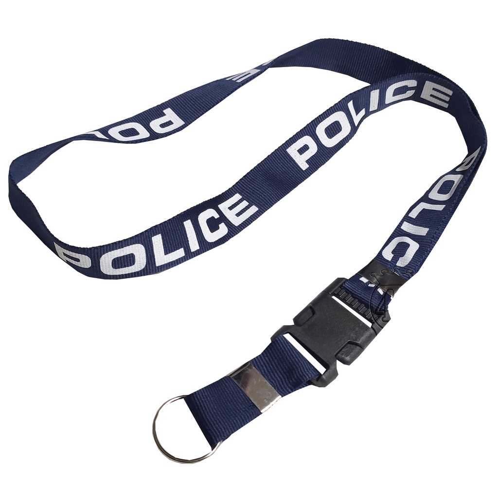 Cordão Porta Crachá Police Policia Moto Chaveiro Tirante Pescoço Lanyard porta Segurança