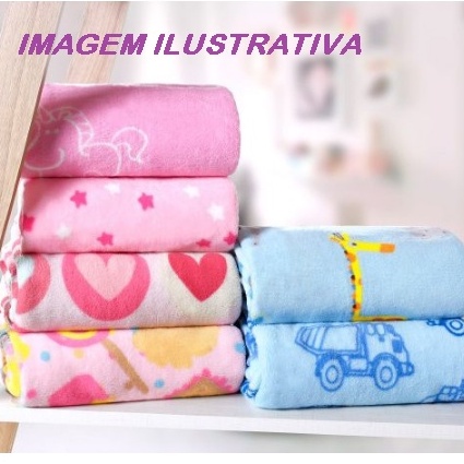 Manta de bebê Cobertor do Bebe Mantinha Microfibra estampada para Kit maternidade