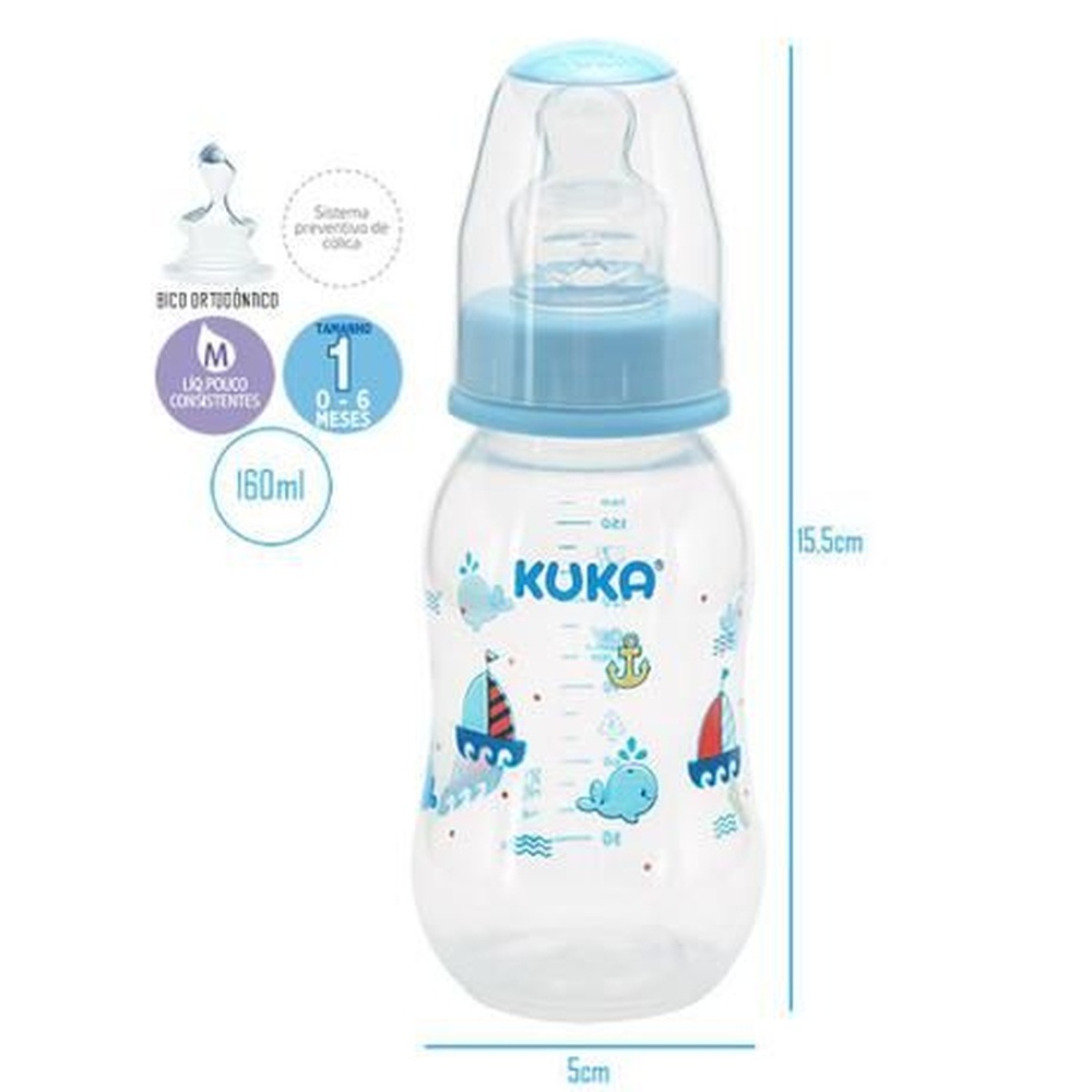Mamadeira Kuka Natural Color 0 a 6 meses Bebe Criança Aleitamento ...