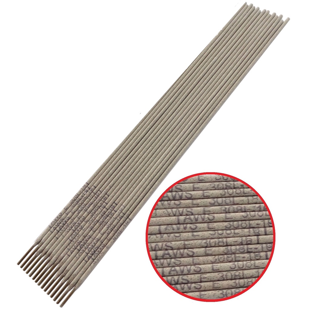 Eletrodo para solda de aço inox 304 extra fino 1,6mm kit pacote com 10 varetas
