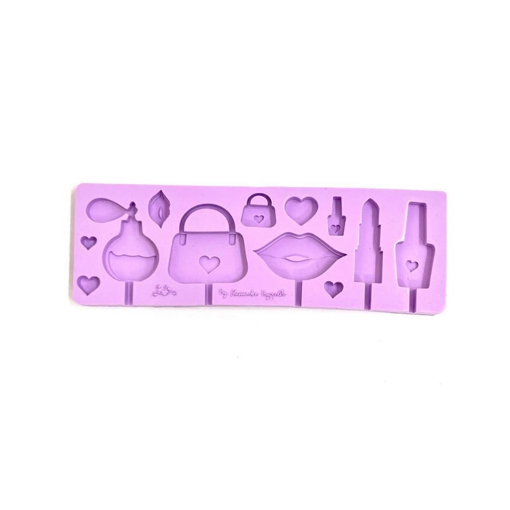 L38 Molde de silicone pirulito maquiagem bolsa perfume para decorar