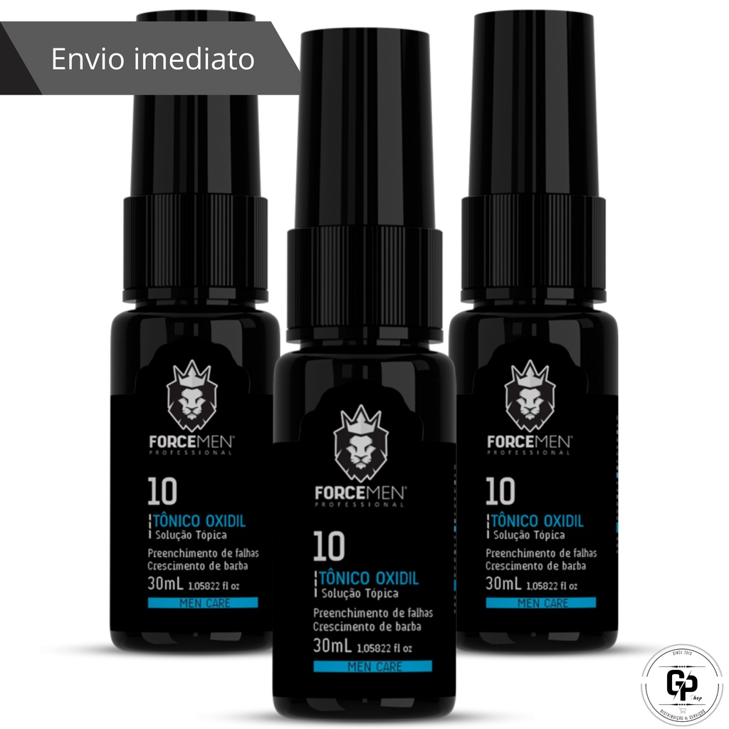 Crescer Barba Tônico Oxidil 30ml Tratamento Para 3 Meses Force Men