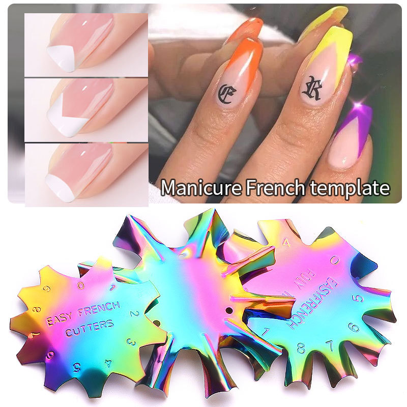 Download Ready Stock Nail Art Tools Nail Art Sculpted Steel Plate Model Crystal Nail Making Stainless Steel Template Color Plated French Template Hand And Foot Care Pedicure Beautiful Diy Tools Fashionable Women Manicure