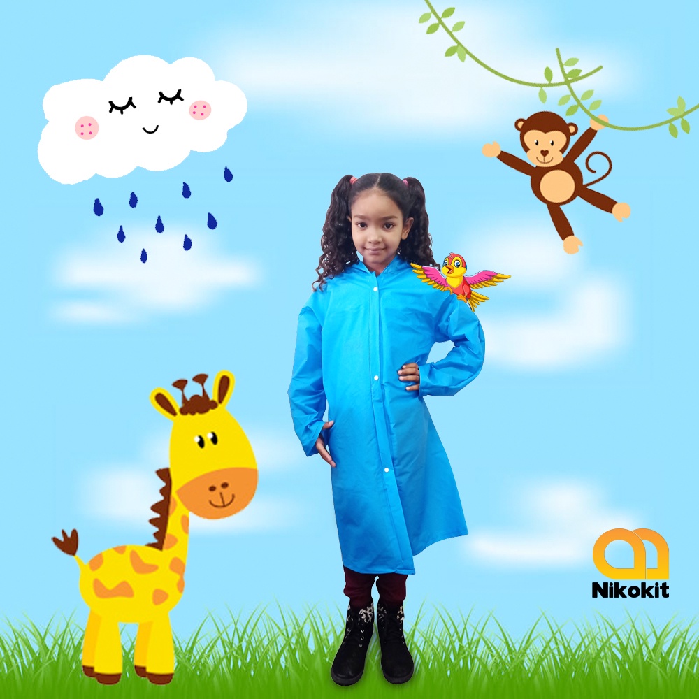 Capa De Chuva Com Capuz Forrada Infantil