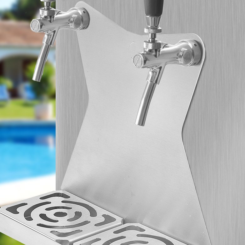 Pingadeira Apoio Copo Kegerator Chopeira Inox 2-3 torneiras M3