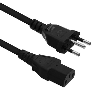 Cabo De Força Energia 10 Amperes tamanho 1,20m 1.2 Computador Fonte Monitor Tv Pc xbox Padrão Brasileiro Novo de 3 pinos