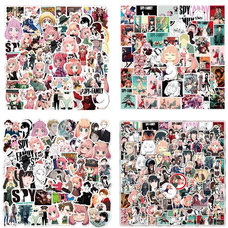 200/100/150/50 Pçs Espião X Família Anime Graffiti Adesivos Decalques Para Portátil Telefone Bagagem DIY Decoração De Me