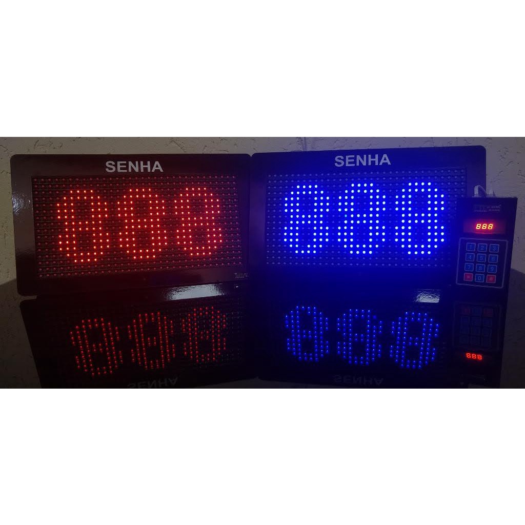 Painel de senha aleatória para fast food