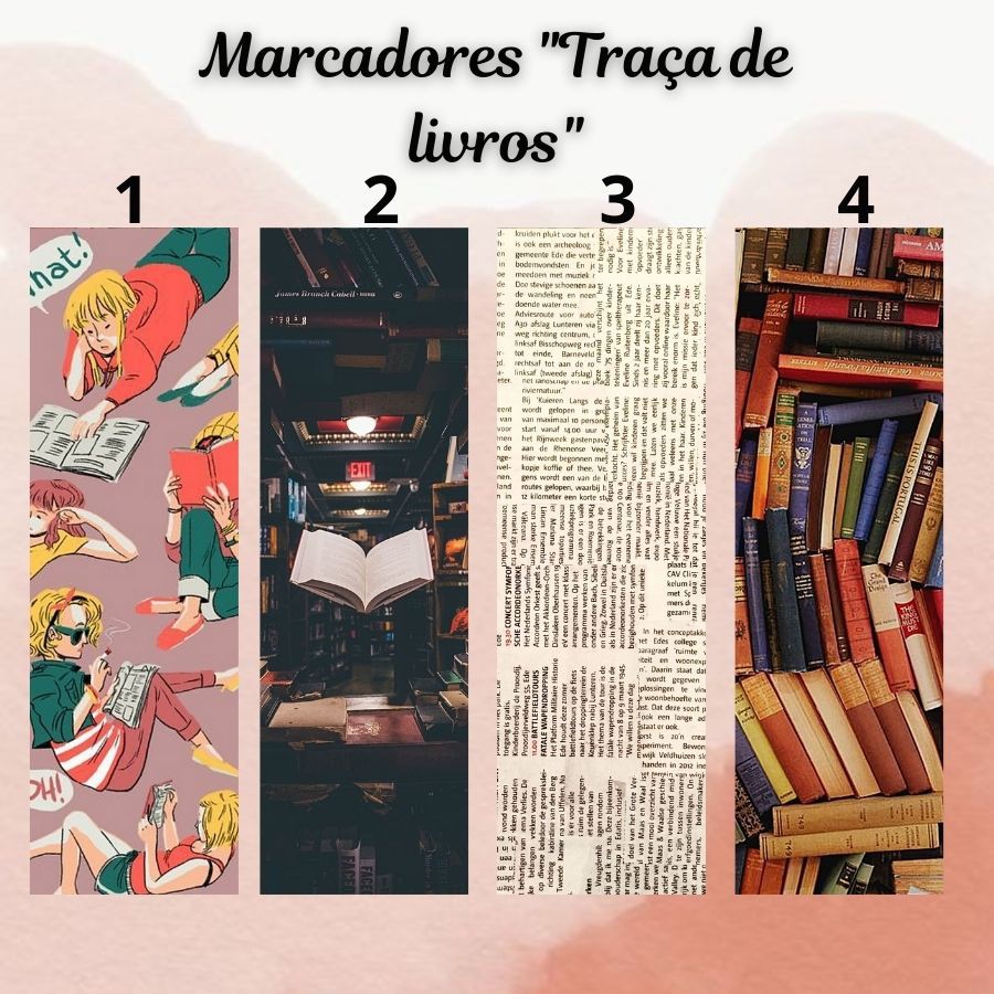 Marcador de páginas traça de livros  Plastificado - com ou sem tassel