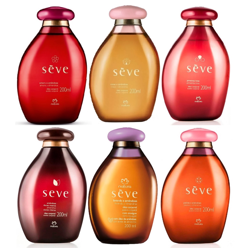 Óleo Natura Seve 200 ml AMÊNDOAS DOCES INTENSA CEREJA CACAU AMORA PIMENTA  ROSA | Shopee Brasil