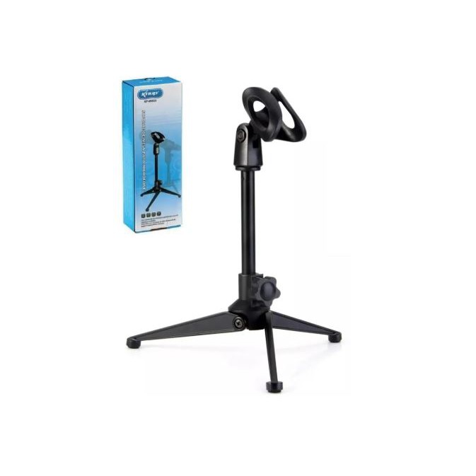 Pedestal Suporte Microfone Mesa Studio Rádio Tripé Knup