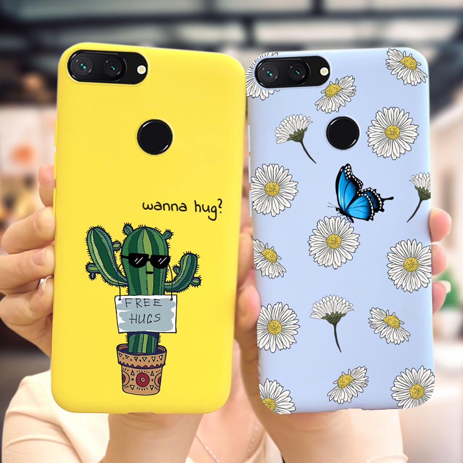 Capa Fosca Com Desenho De Vaca Para Xiaomi Mi 8 Lite/6.26 Polegadas - detalhe