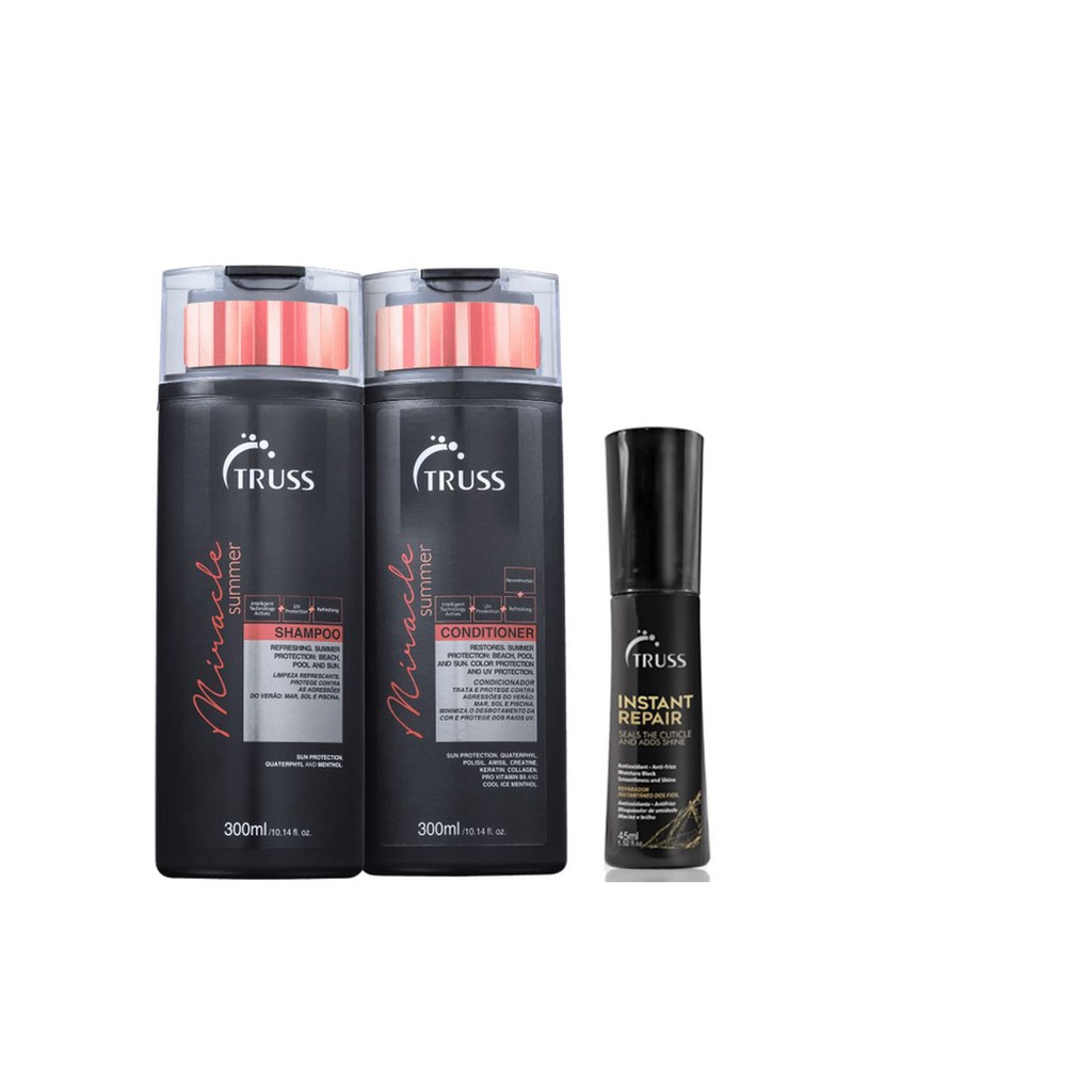 Truss Miracle Summer Shampoo e Condicionador e Instant Repair