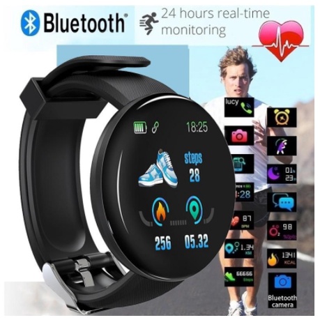 D18 Smart Watch Redondo / Smartwatch com Bluetooth Masculino