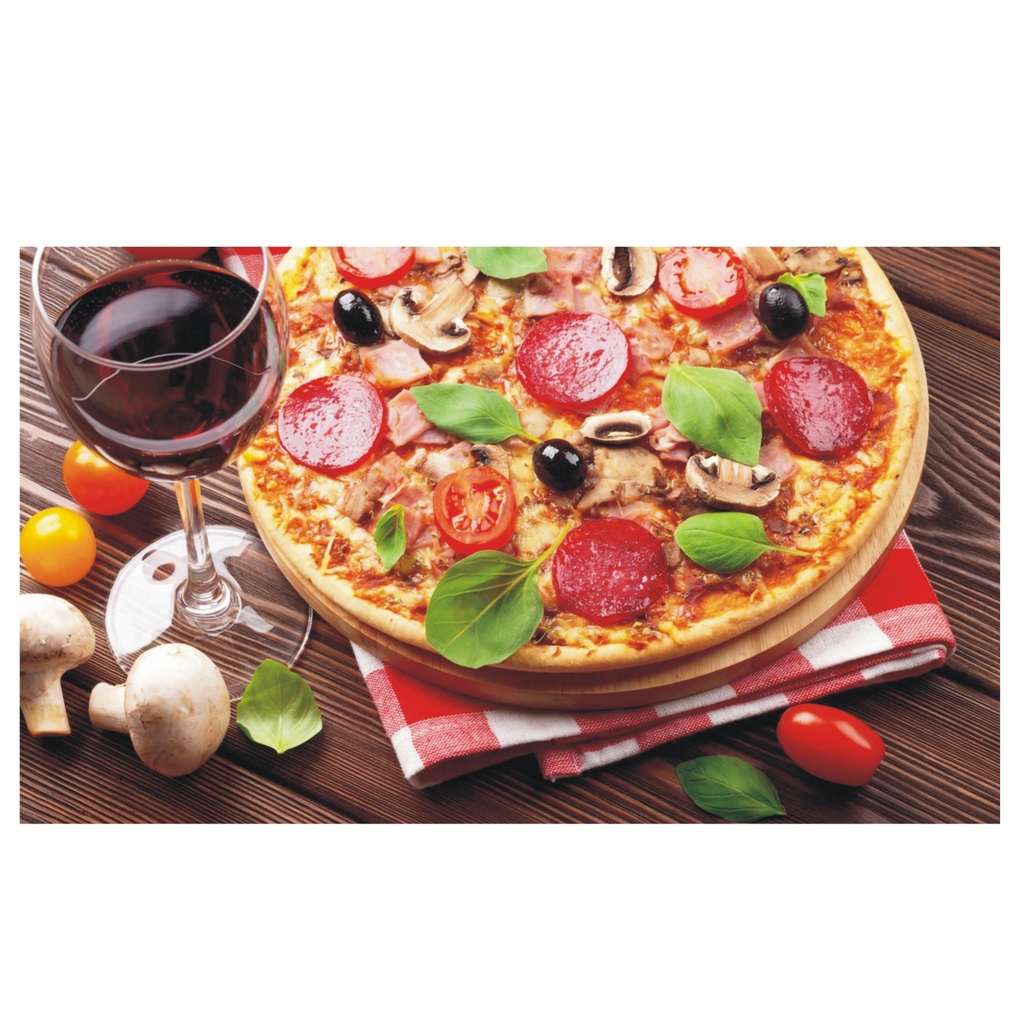 Adesivo Papel Parede De Cozinha Pizza Pizzaria Tempero Comida Massa J 176