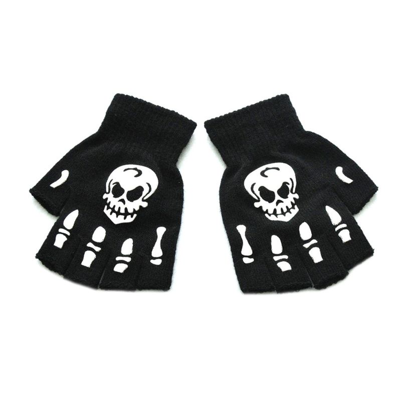 skeleton hand winter gloves