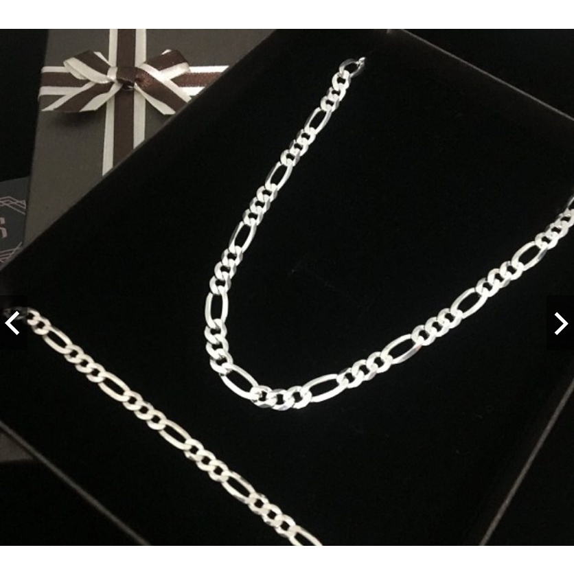 Kit Conjunto Corrente e Pulseira masculino Banhada A Prata 925 top colar 60cm 3x1