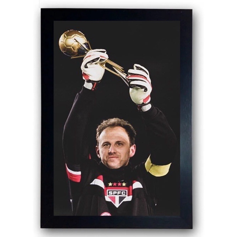 Quadro moldura Futebol Rogerio Ceni Tricolor 44cm