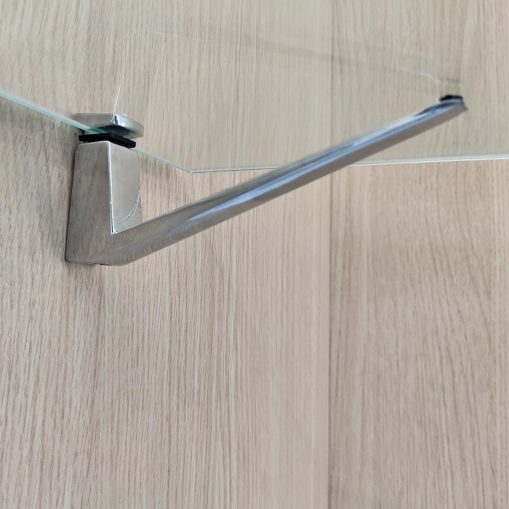 Suporte Omega para Prateleiras de Vidro ou Madeira ( 2 Unidades)