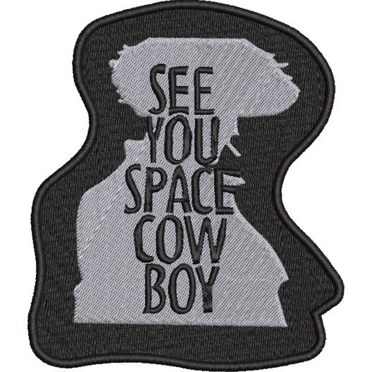 Patch termocolante Cow Boy Bepop see you space cow boy bordado