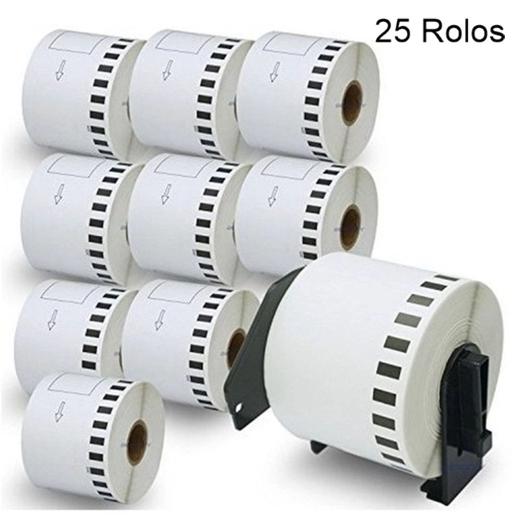 Etiqueta Dk 2205 DK2205 Compatível  Kit com 20 Rolos + 1 Suporte