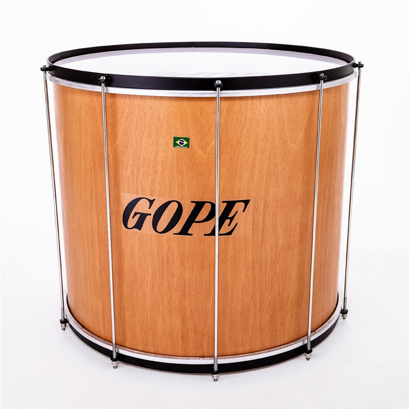 Surdo de Madeira Timbalada Gope 50x18 8 Afinações Com Pele Leitosa